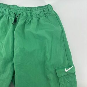 Nike Cargo Pants Women's Medium Green Woven Drawstring Elastic‎ Waist Casual